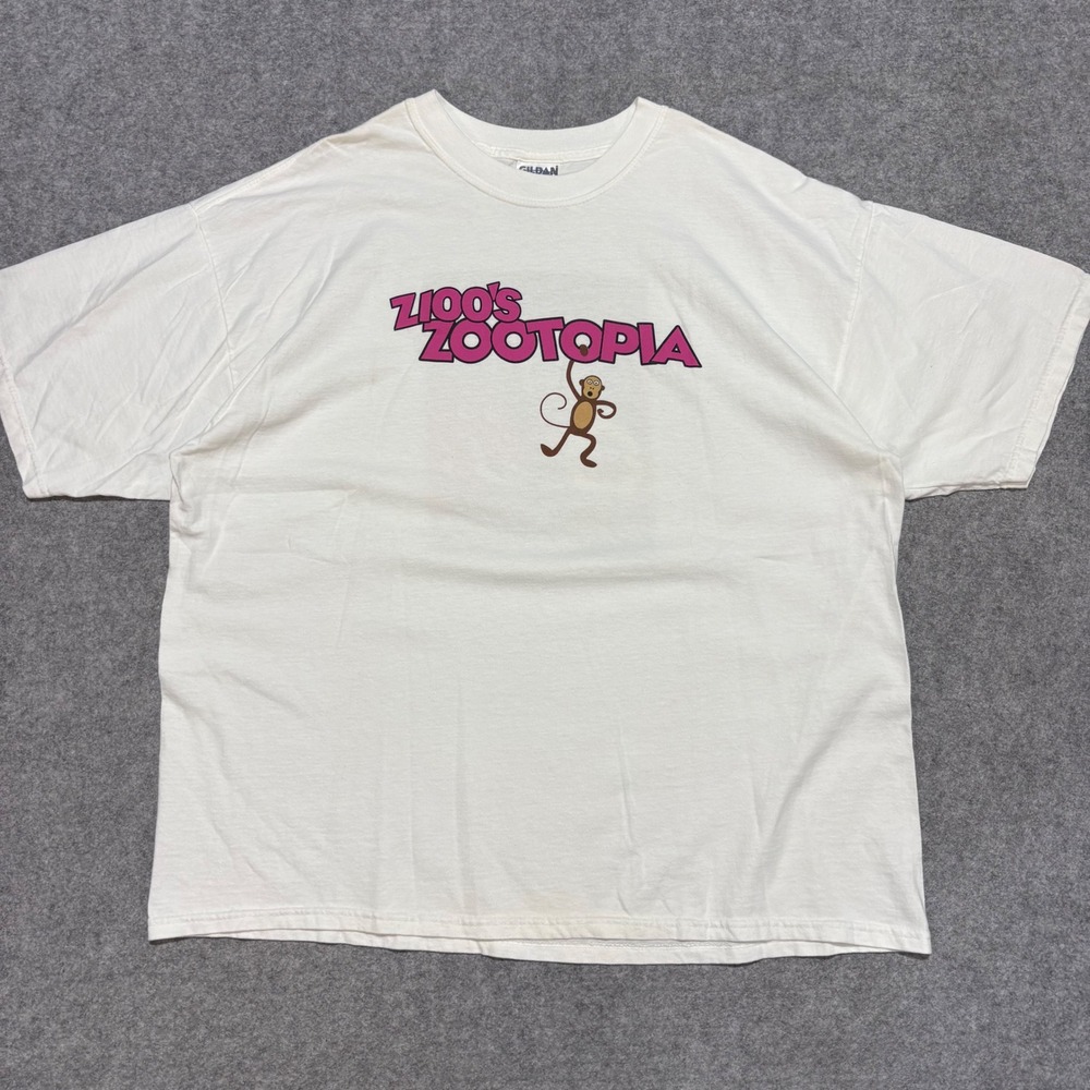 Vintage 1999 Z100 Zootopia Concert T-Shirt Britney Spears Sugar Ray XXL White